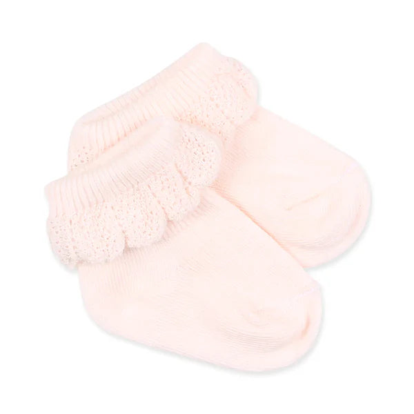 Socks | Baby -  Pale Pink Drop Needle
