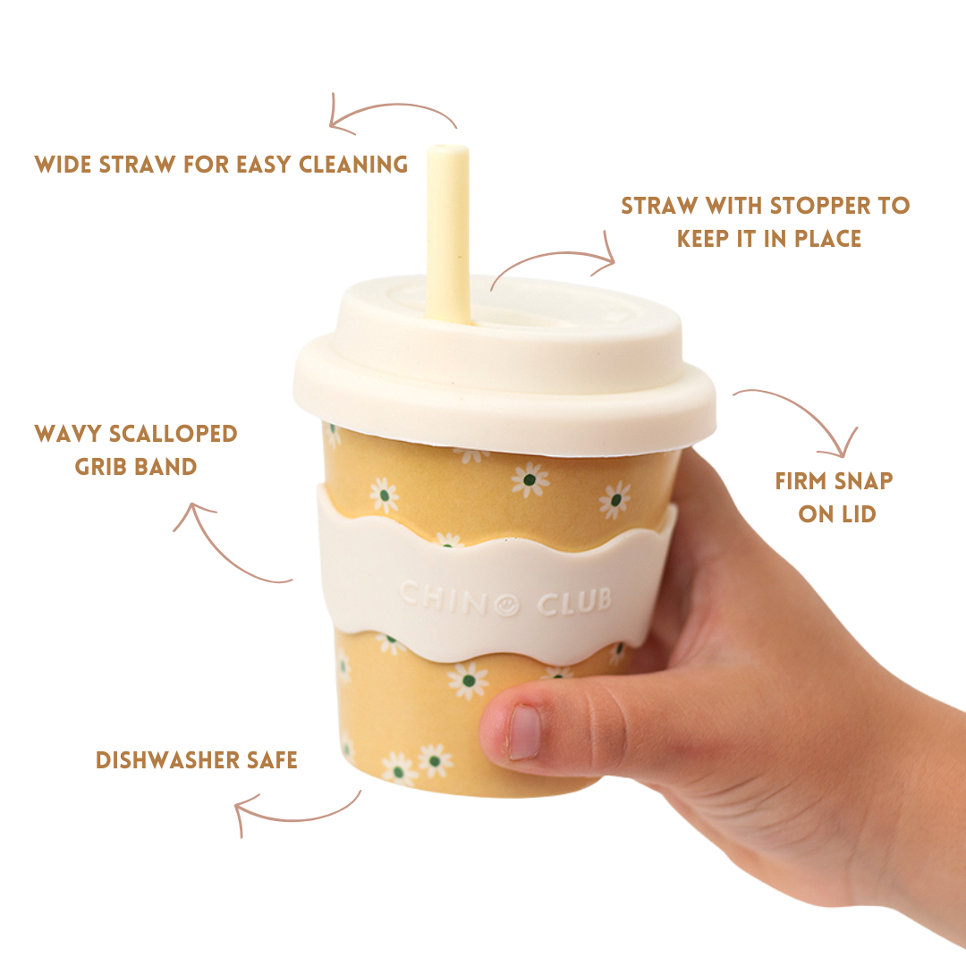 Babychino Cup | 4oz - Yellow Daisy