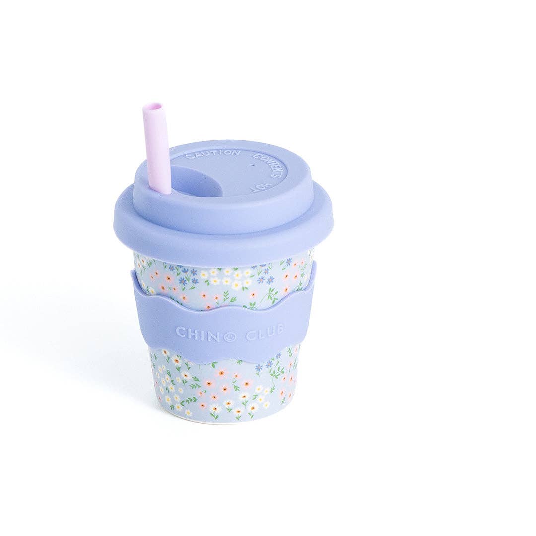 Babychino Cup | 4oz - Blue Floral