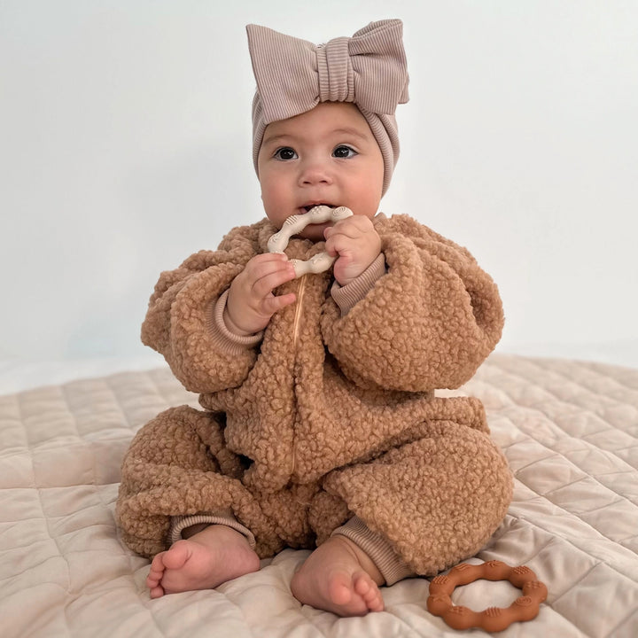 Teether | 2pk Textured Sensory - Peaches & Cream