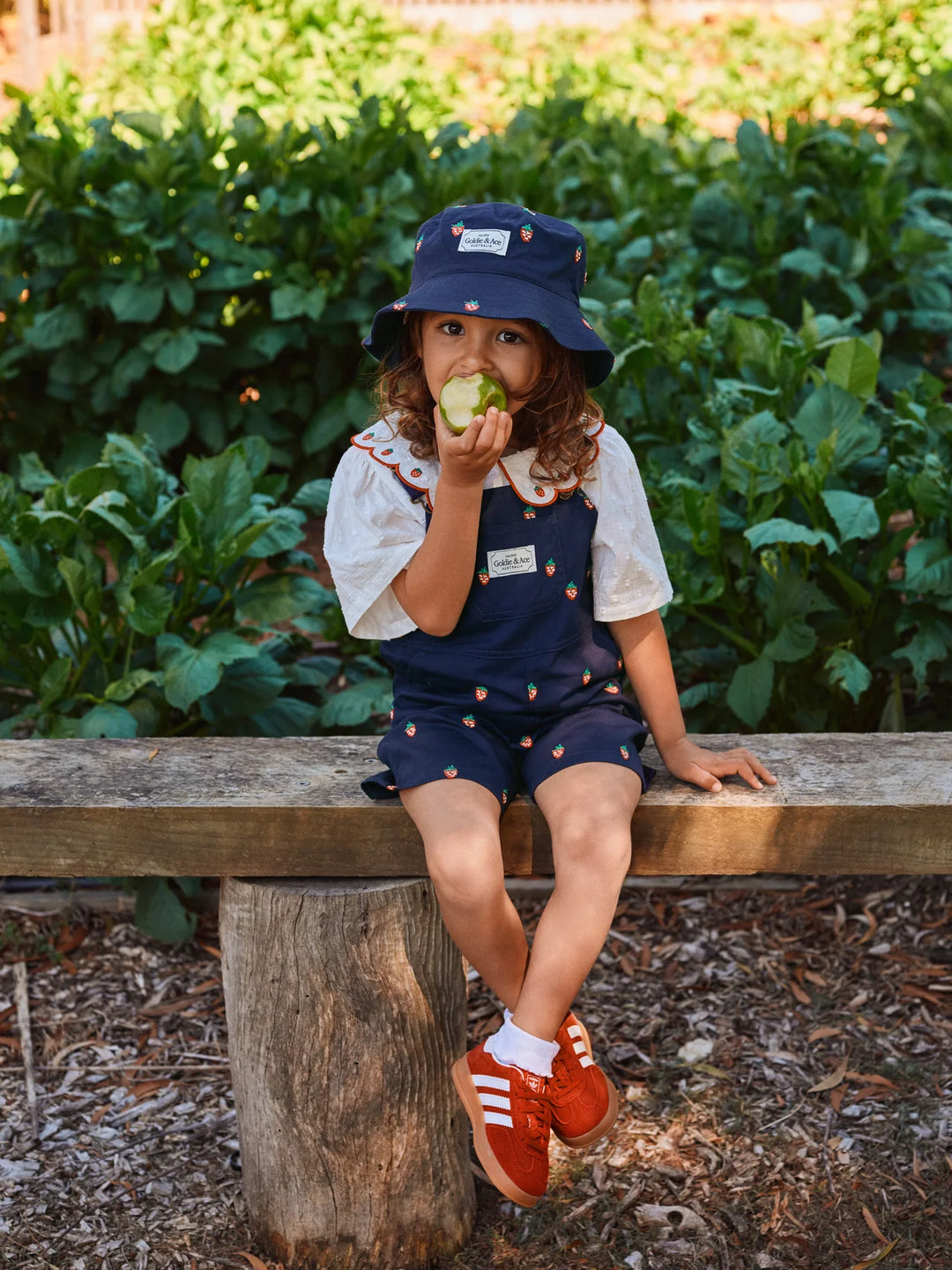 Mini Strawberry Embroidered Bucket Hat