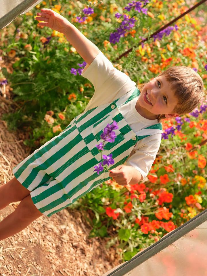 Happy Stripe Button Burton Overall