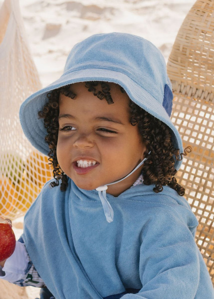 Hat | Terry Towelling Bucket - Mid Blue