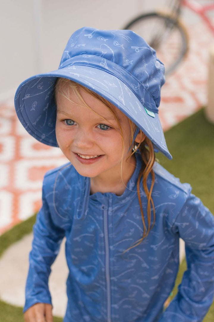 Swim Hat | Wide Brim - Gone Fishing