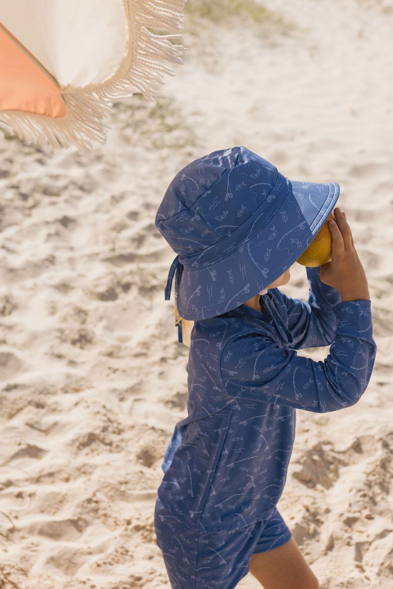 Swim Hat | Wide Brim - Gone Fishing