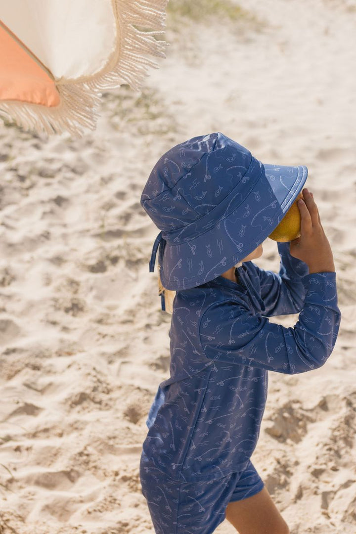 Swim Hat | Wide Brim - Gone Fishing
