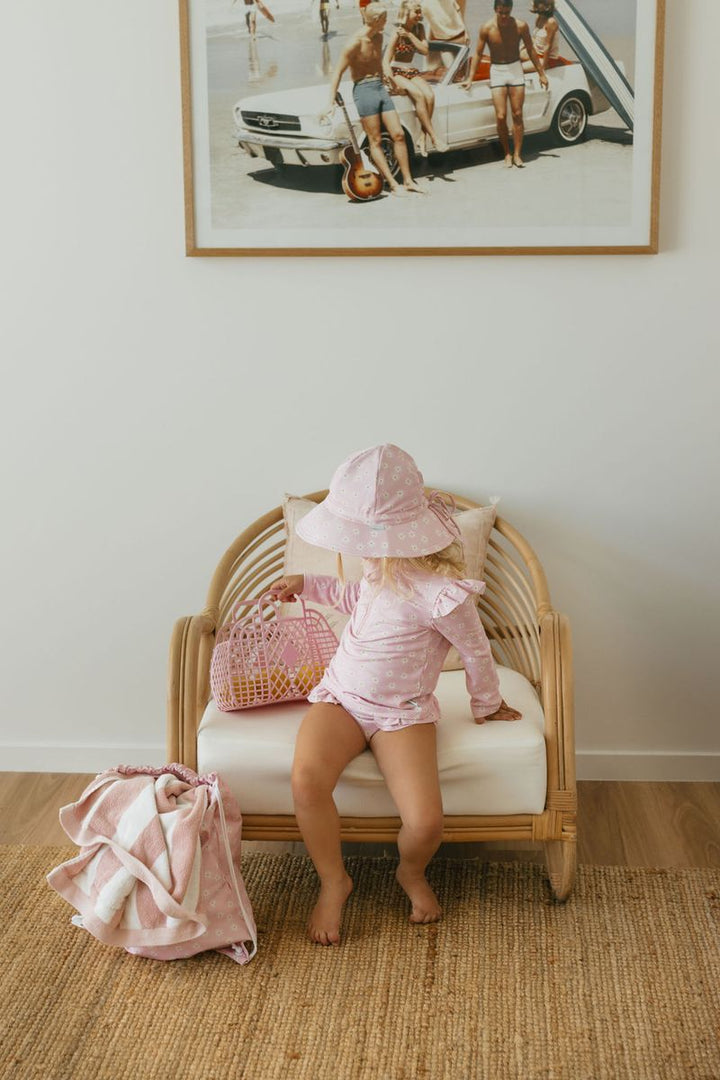 Swim Hat | Wide Brim - Daisy Fields