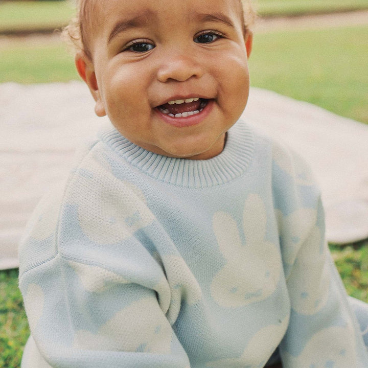 Jumper | Knit Jacquard - Miffy - Baby Blue