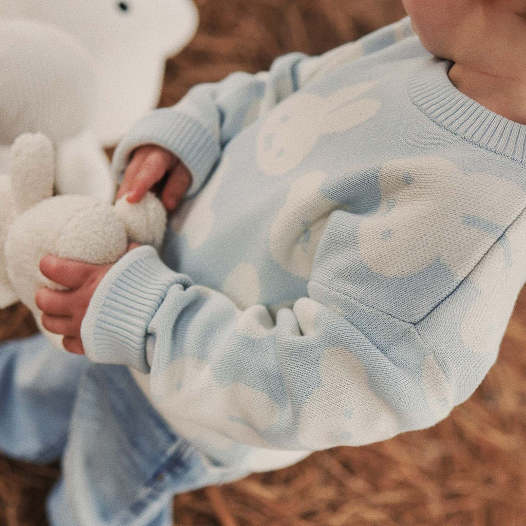 Jumper | Knit Jacquard - Miffy - Baby Blue