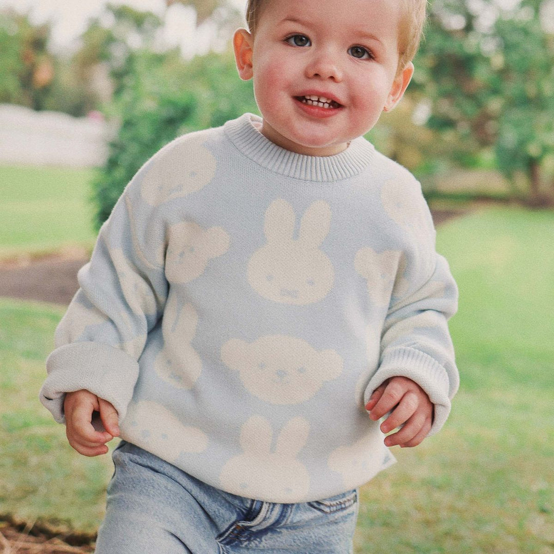 Jumper | Knit Jacquard - Miffy - Baby Blue