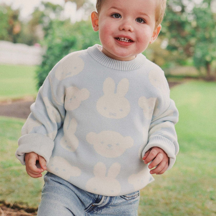 Jumper | Knit Jacquard - Miffy - Baby Blue