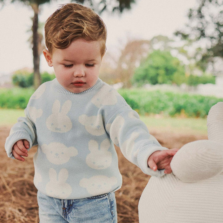 Jumper | Knit Jacquard - Miffy - Baby Blue
