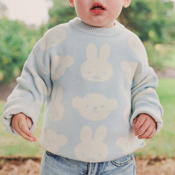 Jumper | Knit Jacquard - Miffy - Baby Blue