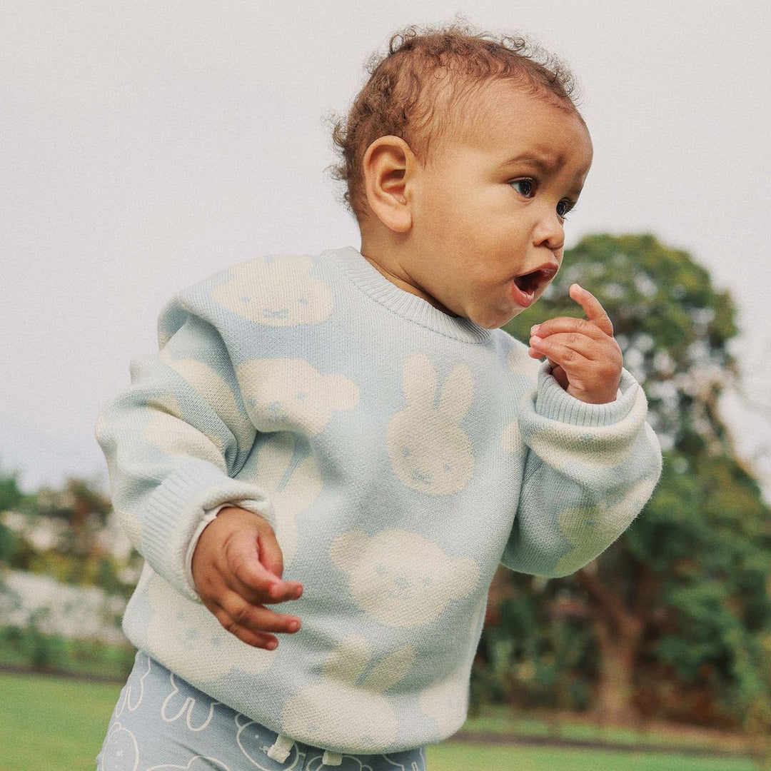 Jumper | Knit Jacquard - Miffy - Baby Blue