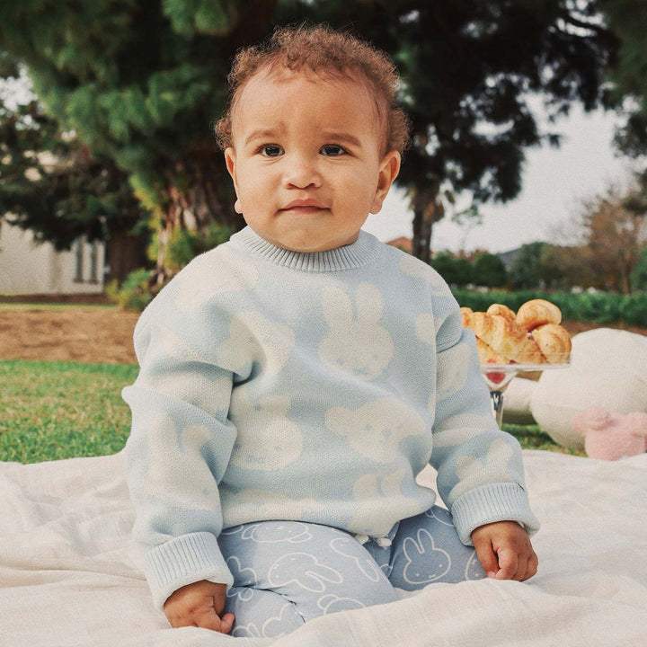 Jumper | Knit Jacquard - Miffy - Baby Blue