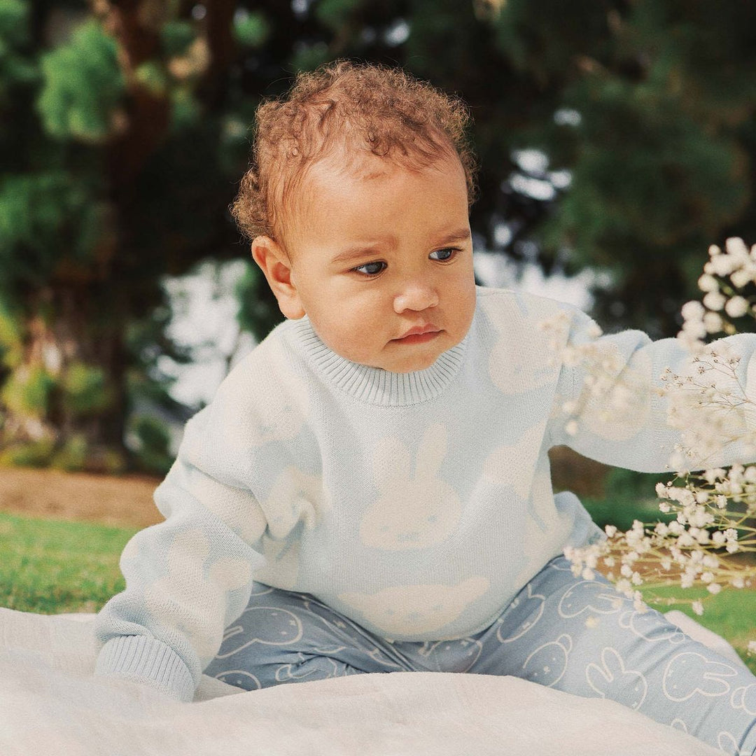 Jumper | Knit Jacquard - Miffy - Baby Blue