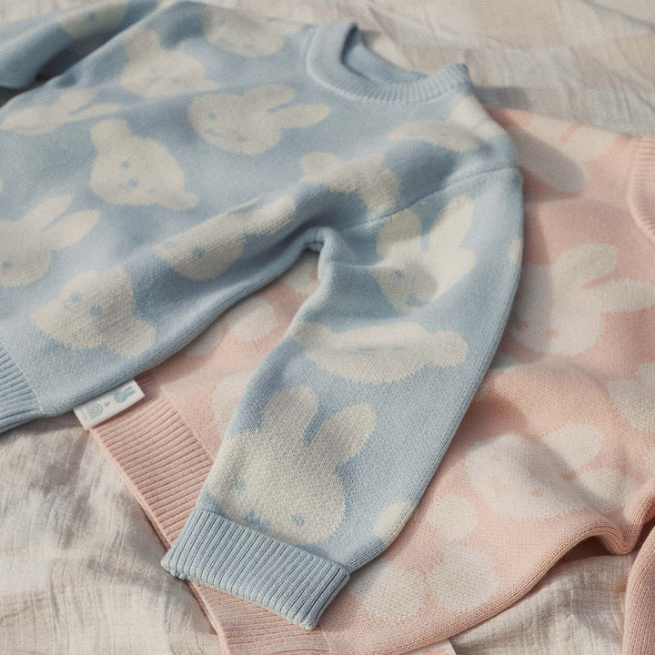 Jumper | Knit Jacquard - Miffy - Baby Blue
