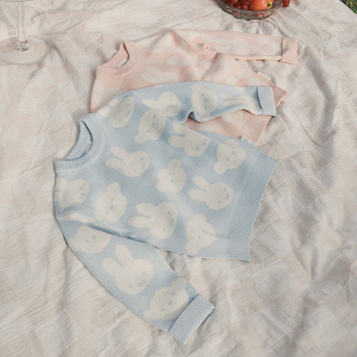 Jumper | Knit Jacquard - Miffy - Baby Blue