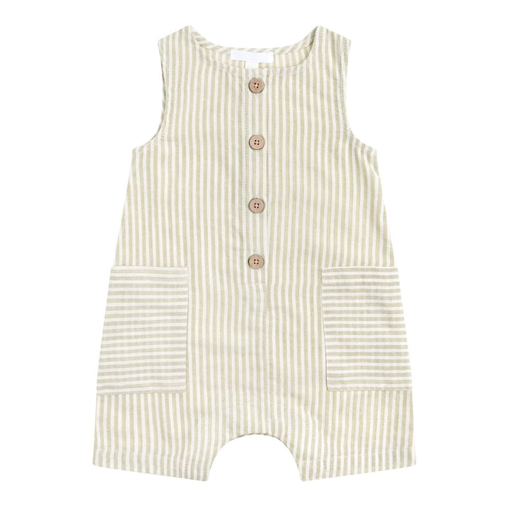 Shortall | Woven - Striped Sage