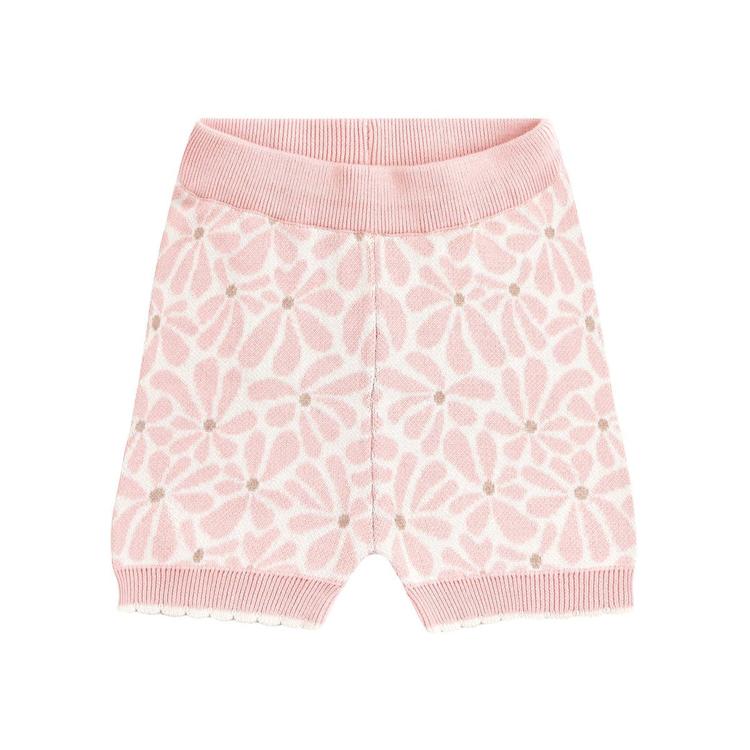 Bike Shorts | Knit Scallop - Hibiscus