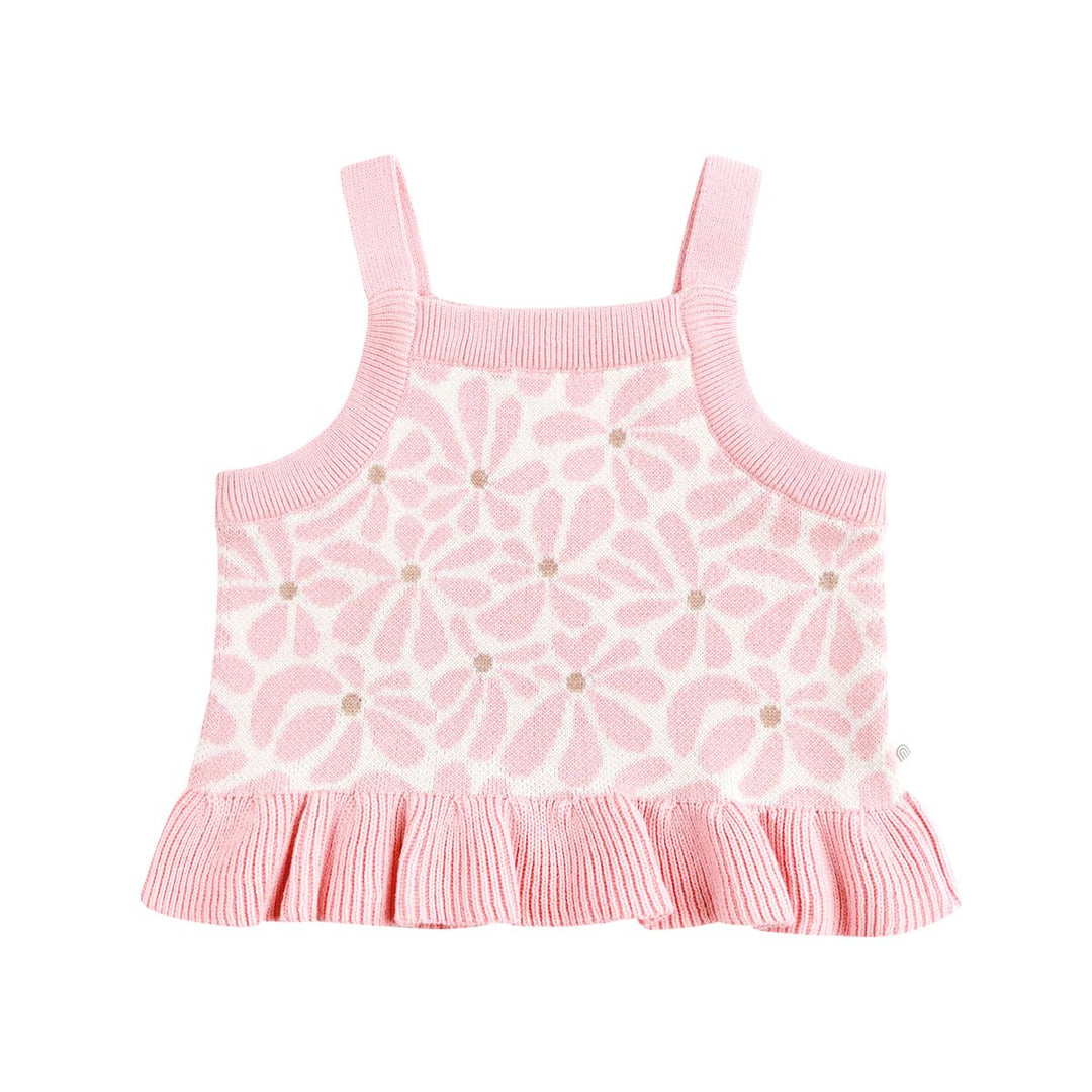 Top | Knit Frill - Hibiscus