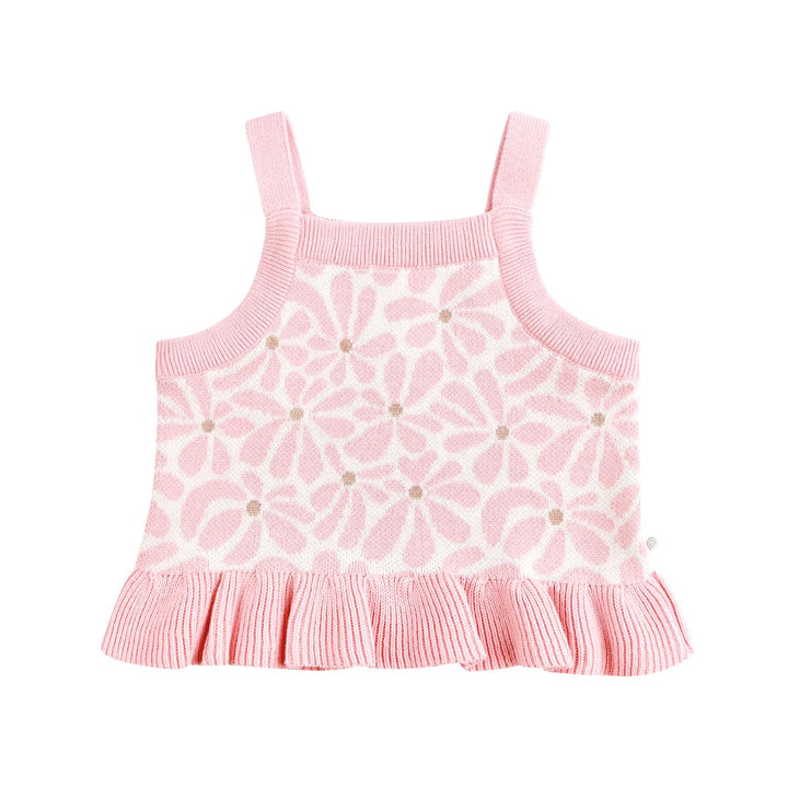 Top | Knit Frill - Hibiscus