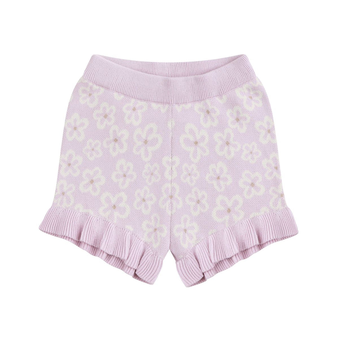 Shorts | Knit Frill - Frangipani