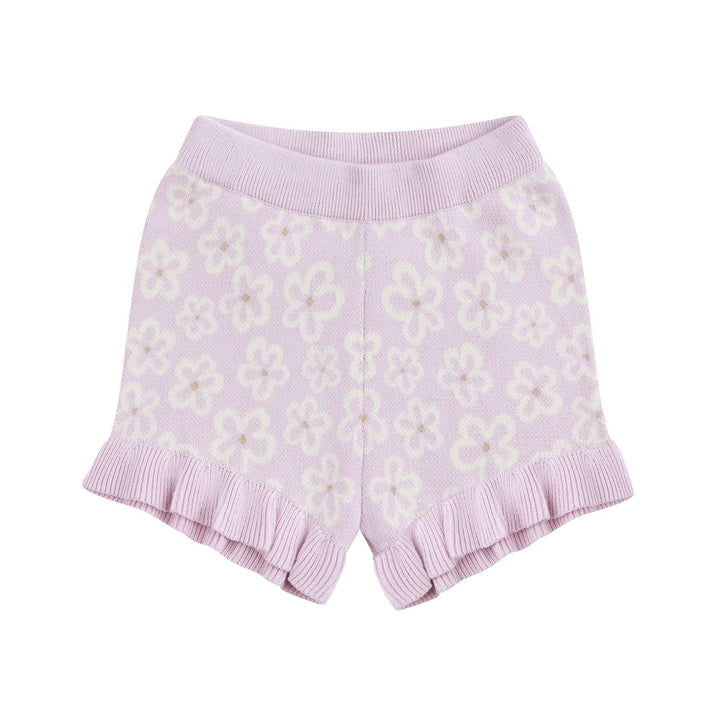 Shorts | Knit Frill - Frangipani