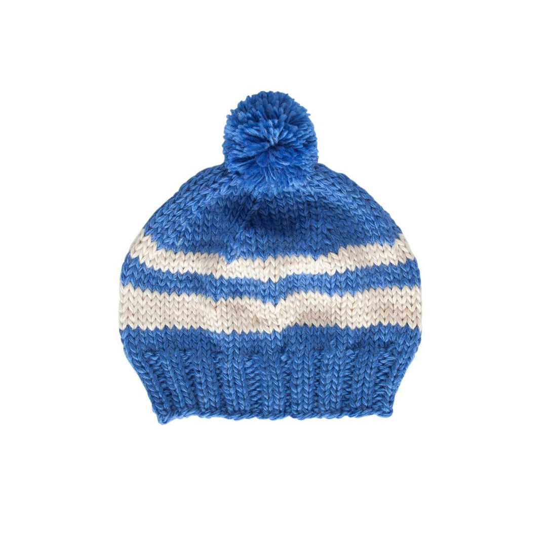 Beanie | Retro - Blue and Cream
