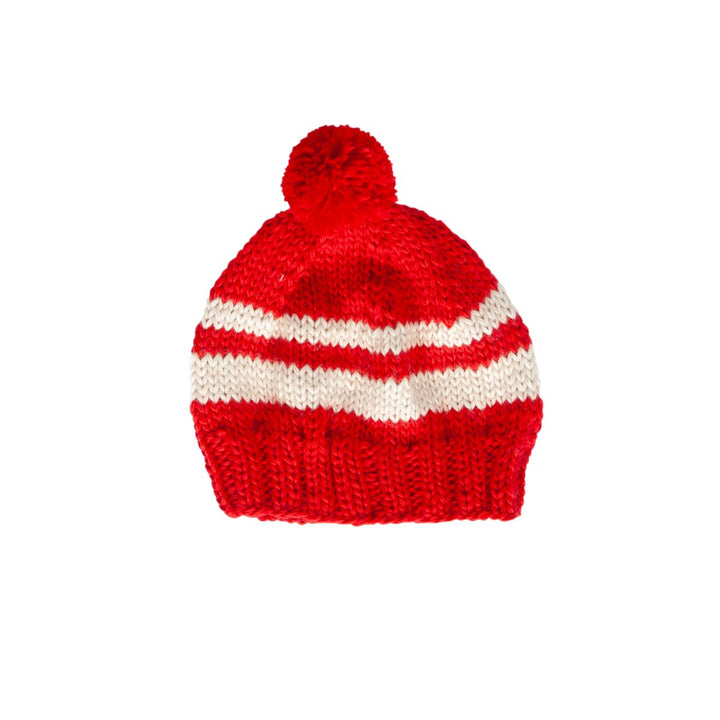 Beanie | Retro - Red and Cream