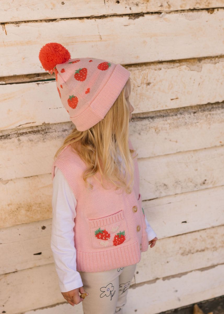 Beanie | Strawberry Fields - Red, Pink and Green
