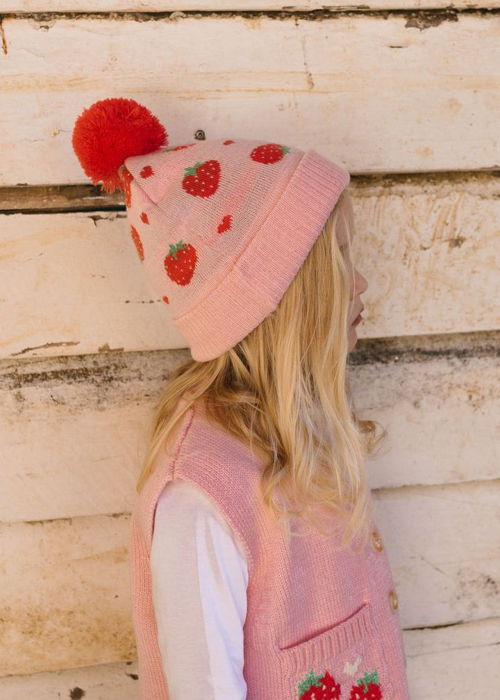 Beanie | Strawberry Fields - Red, Pink and Green