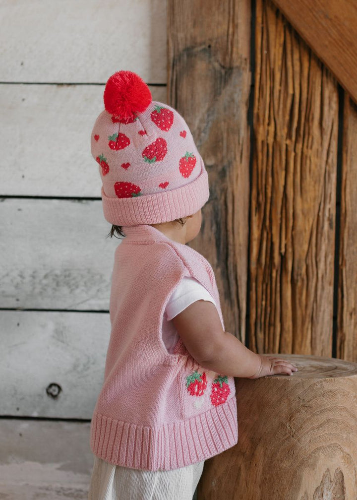 Beanie | Strawberry Fields - Red, Pink and Green