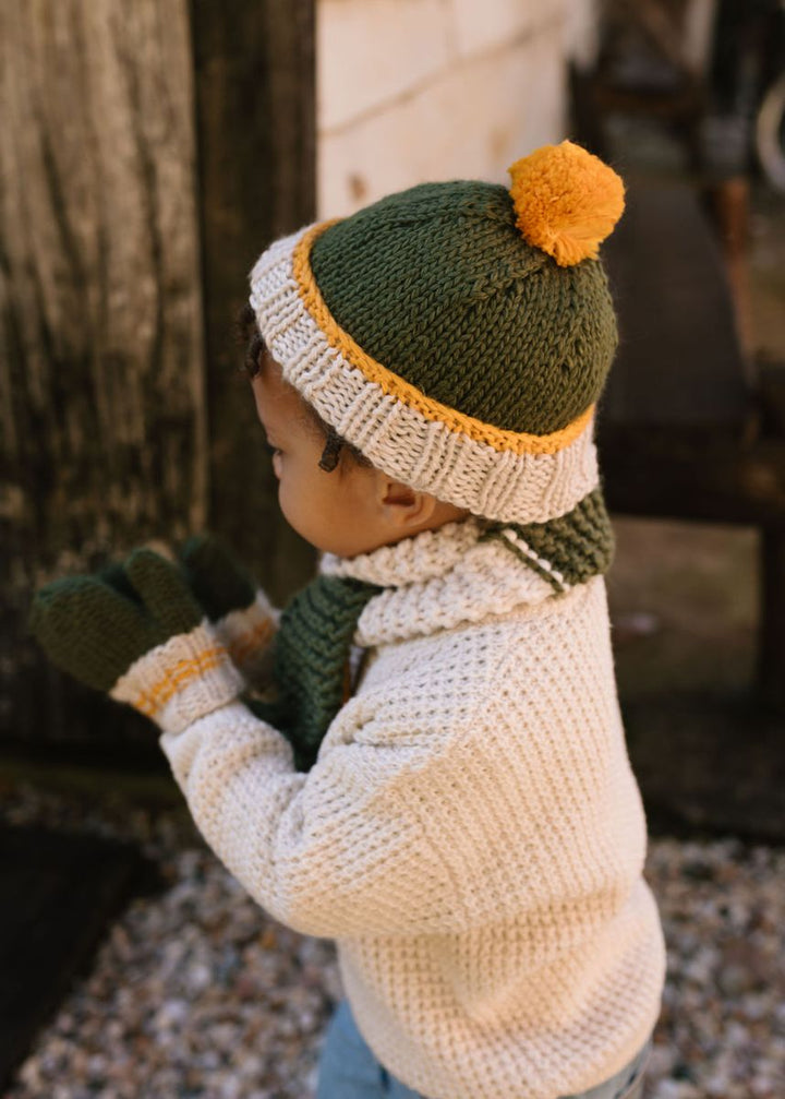Beanie | Teddy - Khaki and Gold