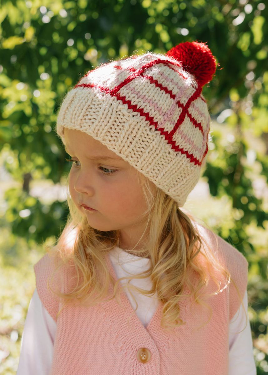 Beanie | Crossroads - Pink and Red