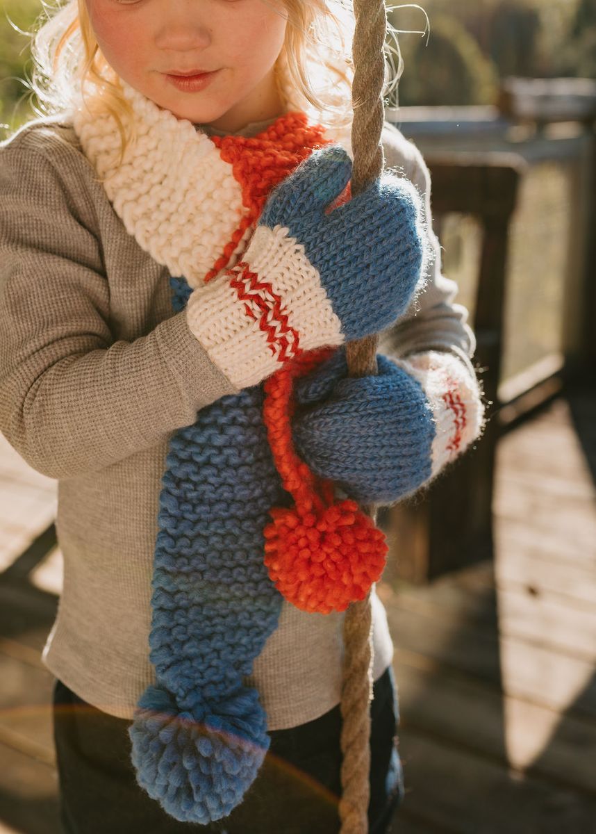 Mittens | Teddy - Blue and Red