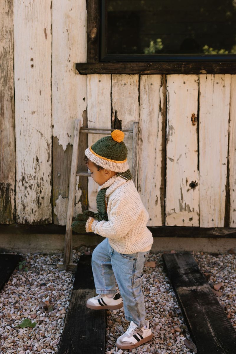 Mittens | Teddy - Khaki and Gold