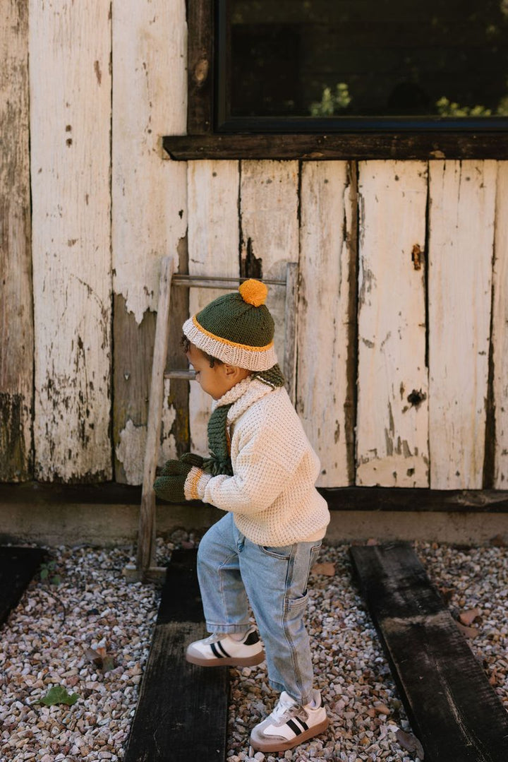 Mittens | Teddy - Khaki and Gold