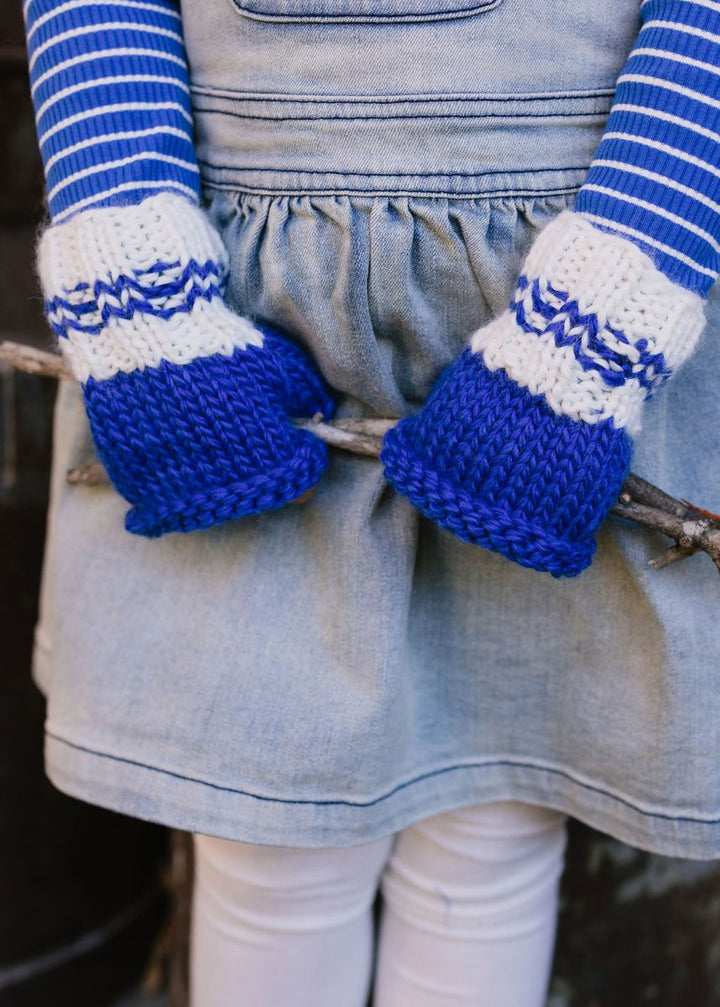 Mittens | Denmark - Blue and Cream