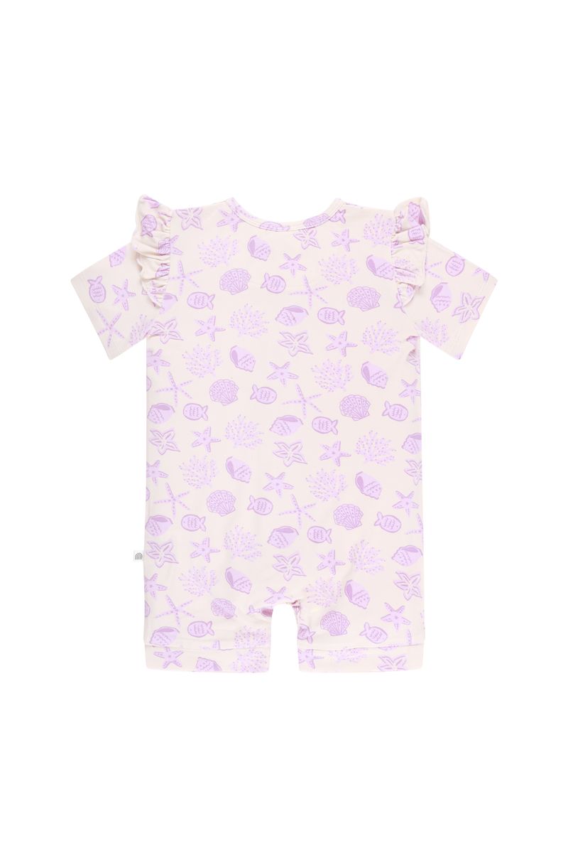 Onesie | Day or Night Short Sleeve with Frill - Shell Collector