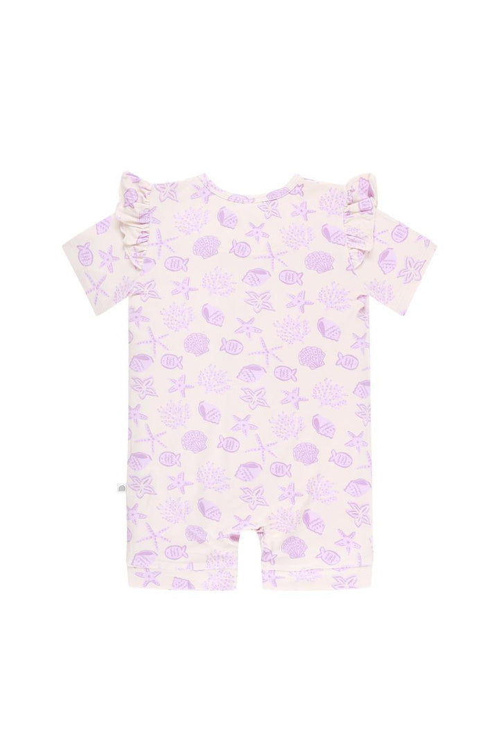 Onesie | Day or Night Short Sleeve with Frill - Shell Collector