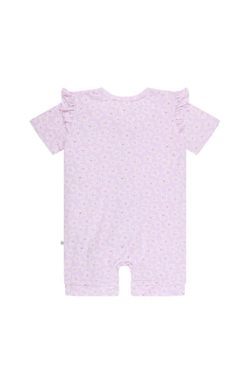 Onesie | Day or Night Short Sleeve with Frill - Frangipani