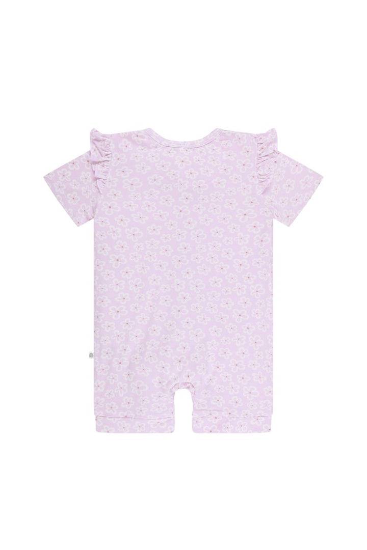 Onesie | Day or Night Short Sleeve with Frill - Frangipani