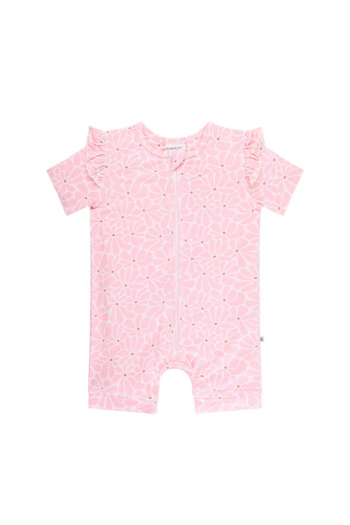 Onesie | Day or Night Short Sleeve with Frill - Hibiscus