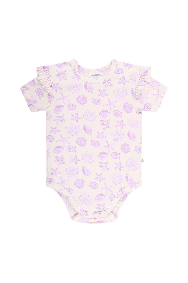 Bodysuit | Short Sleeve with Frill - Shell Collector