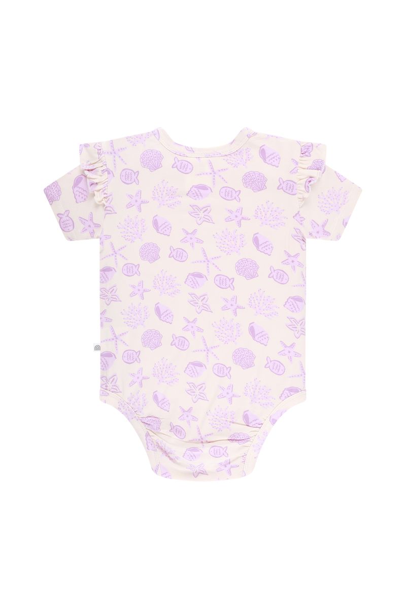 Bodysuit | Short Sleeve with Frill - Shell Collector