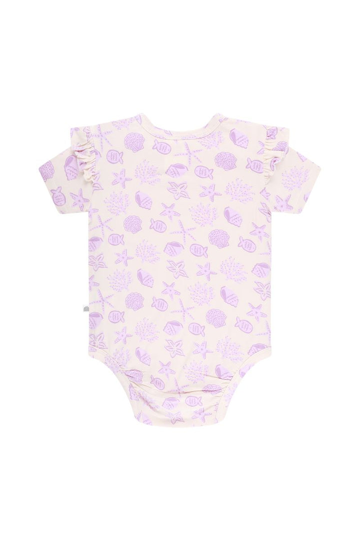 Bodysuit | Short Sleeve with Frill - Shell Collector