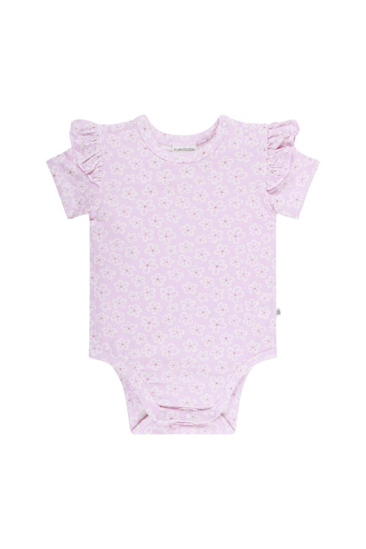Bodysuit | Short Sleeve with Frill - Frangipani