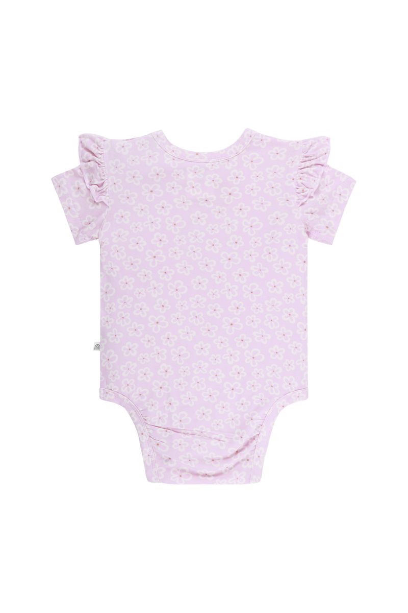 Bodysuit | Short Sleeve with Frill - Frangipani