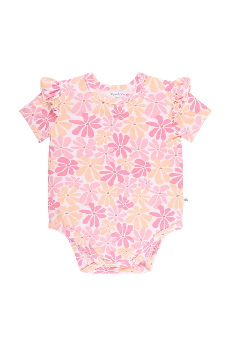 Bodysuit | Short Sleeve with Frill - Palm Cove